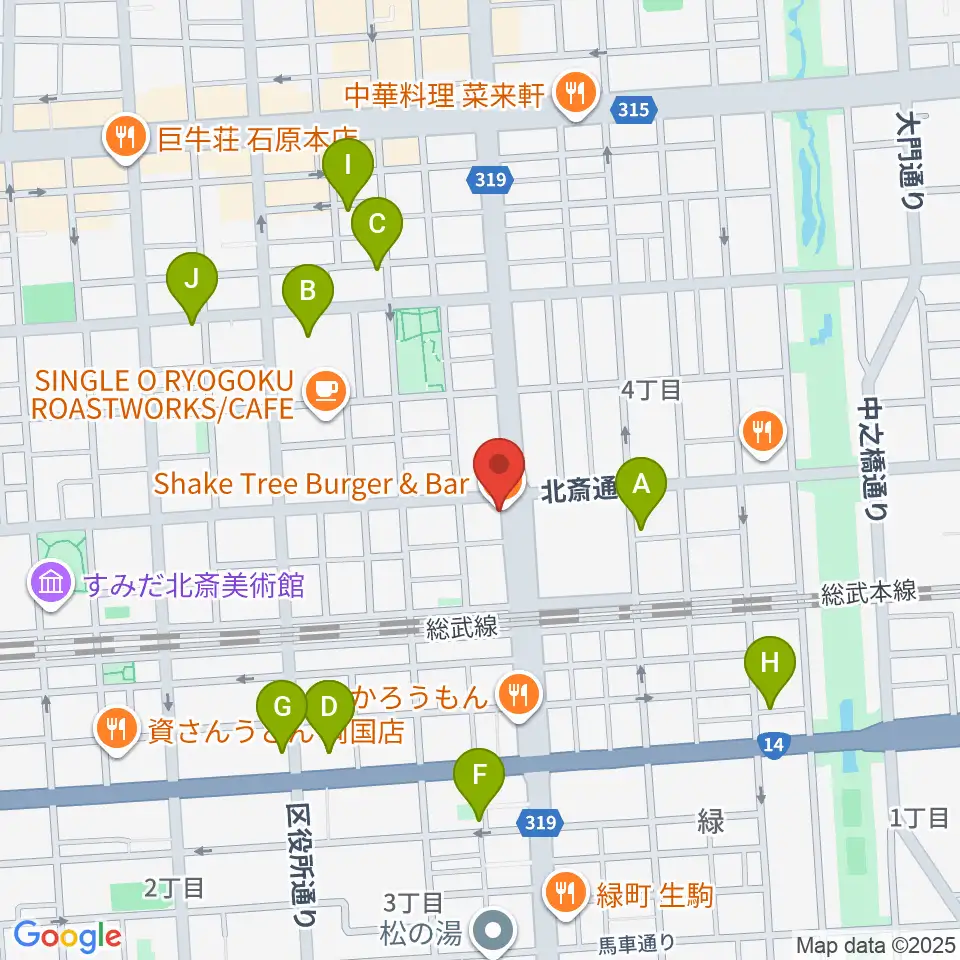 錦糸町J-flow周辺のホテル一覧地図