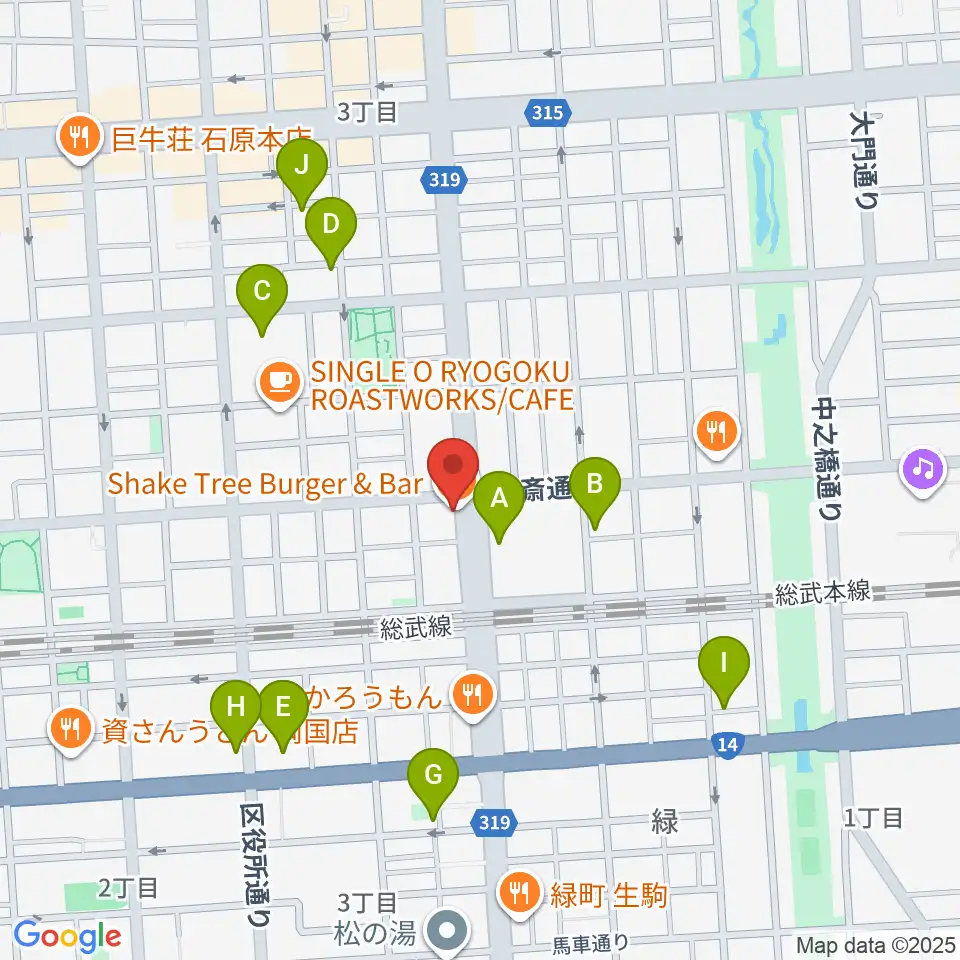 錦糸町J-flow周辺のホテル一覧地図