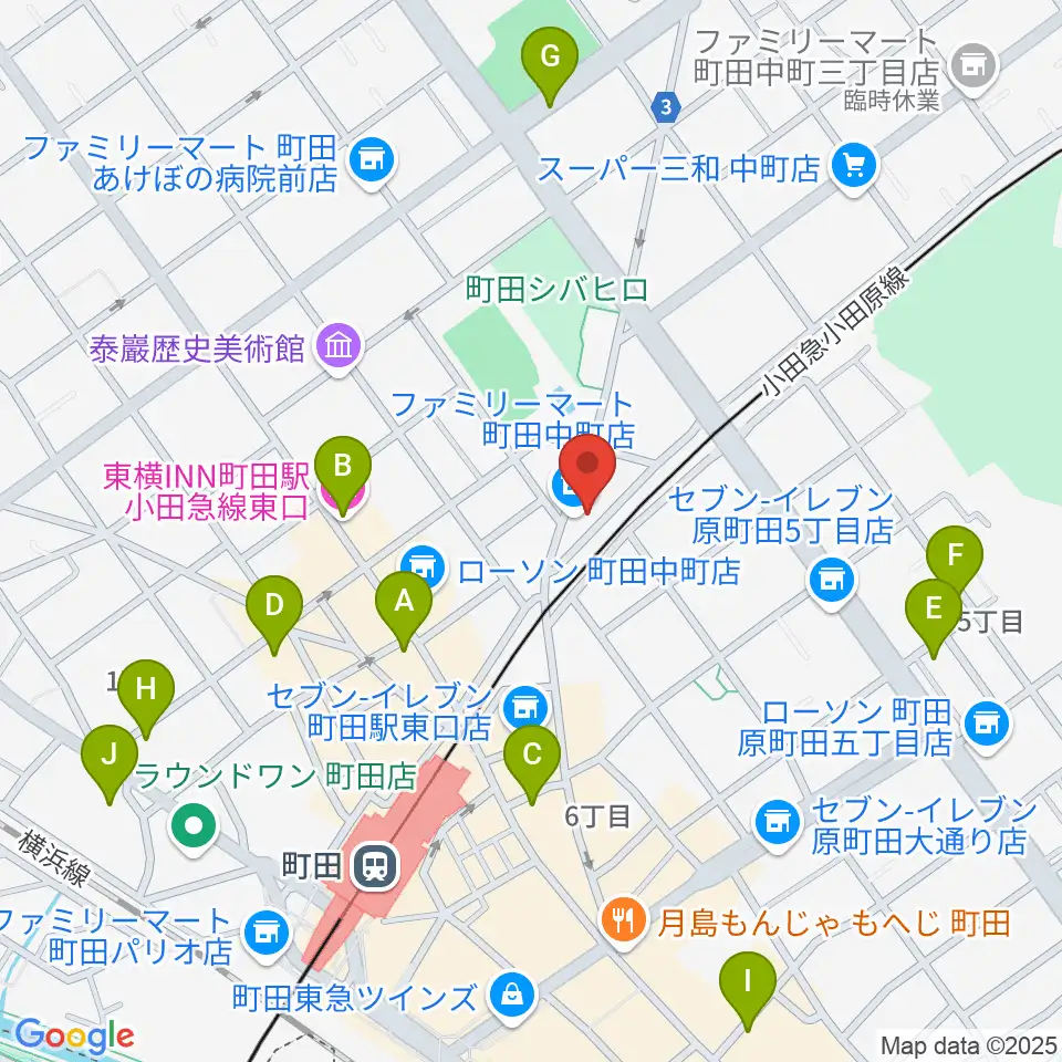 町田The Play House周辺のホテル一覧地図