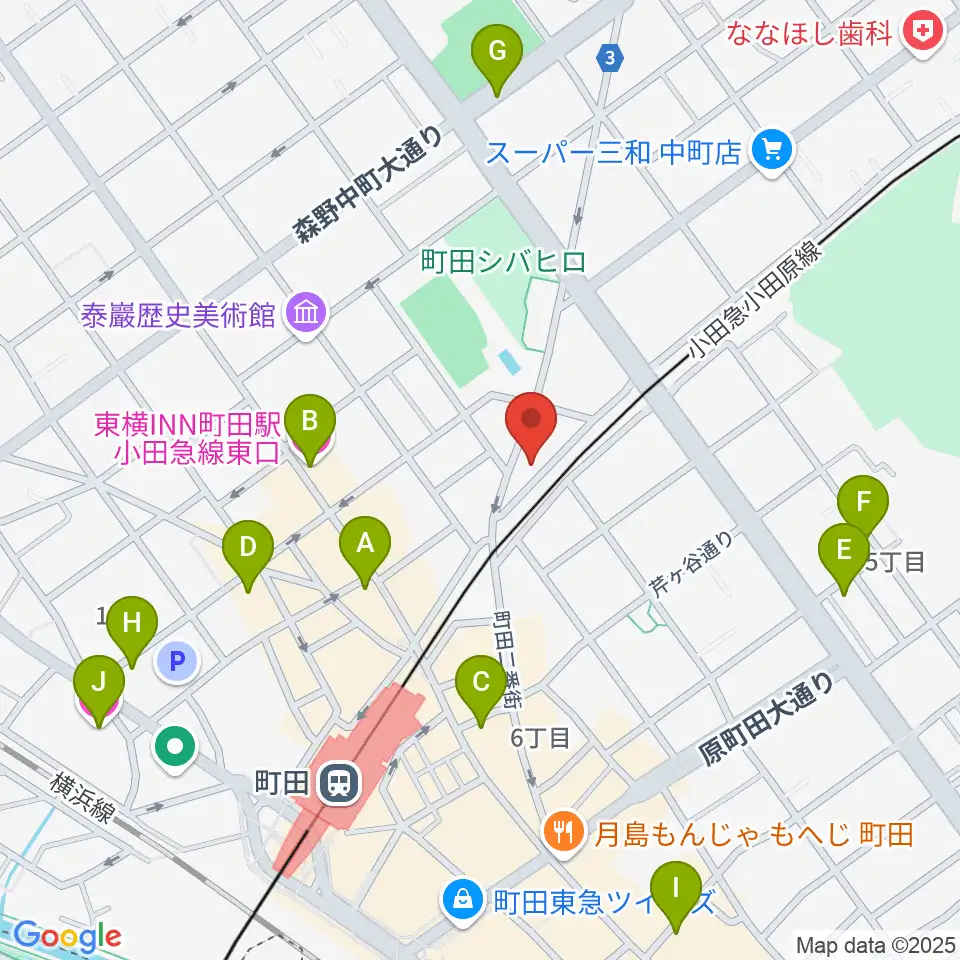 町田The Play House周辺のホテル一覧地図
