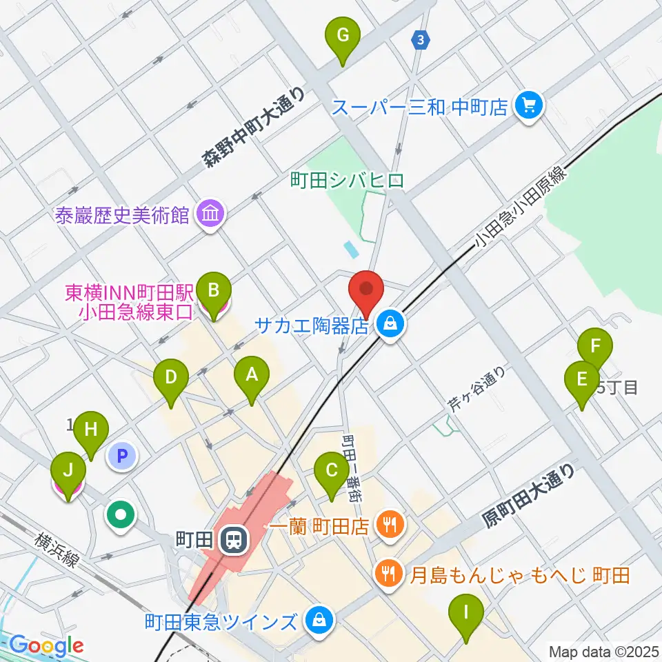 町田The Play House周辺のホテル一覧地図