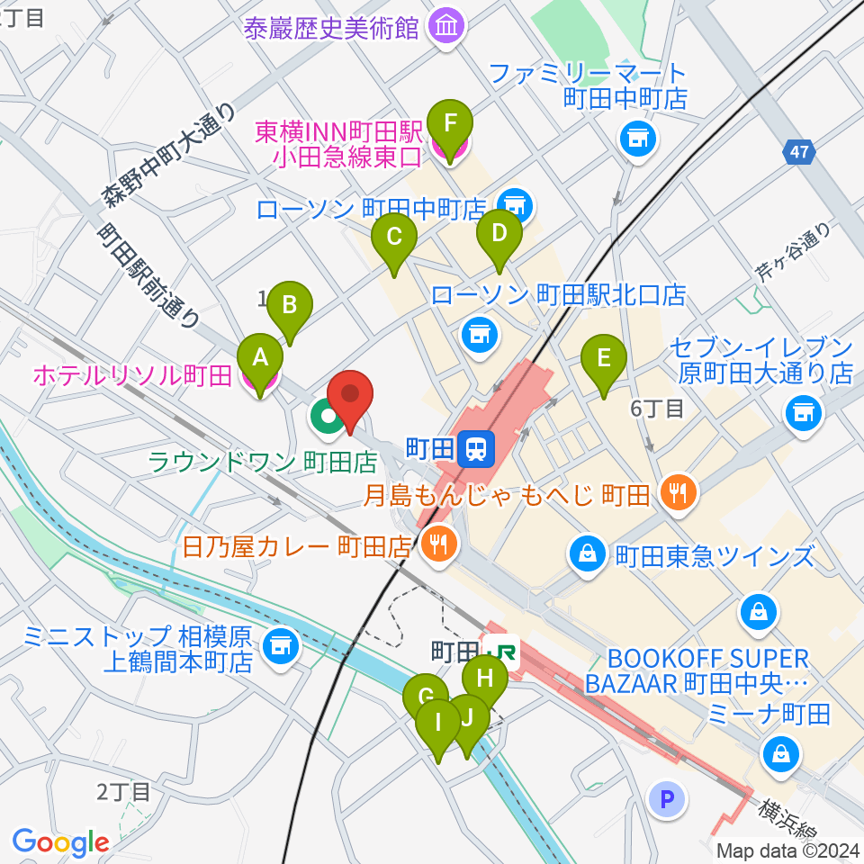 町田ニカズ周辺のホテル一覧地図