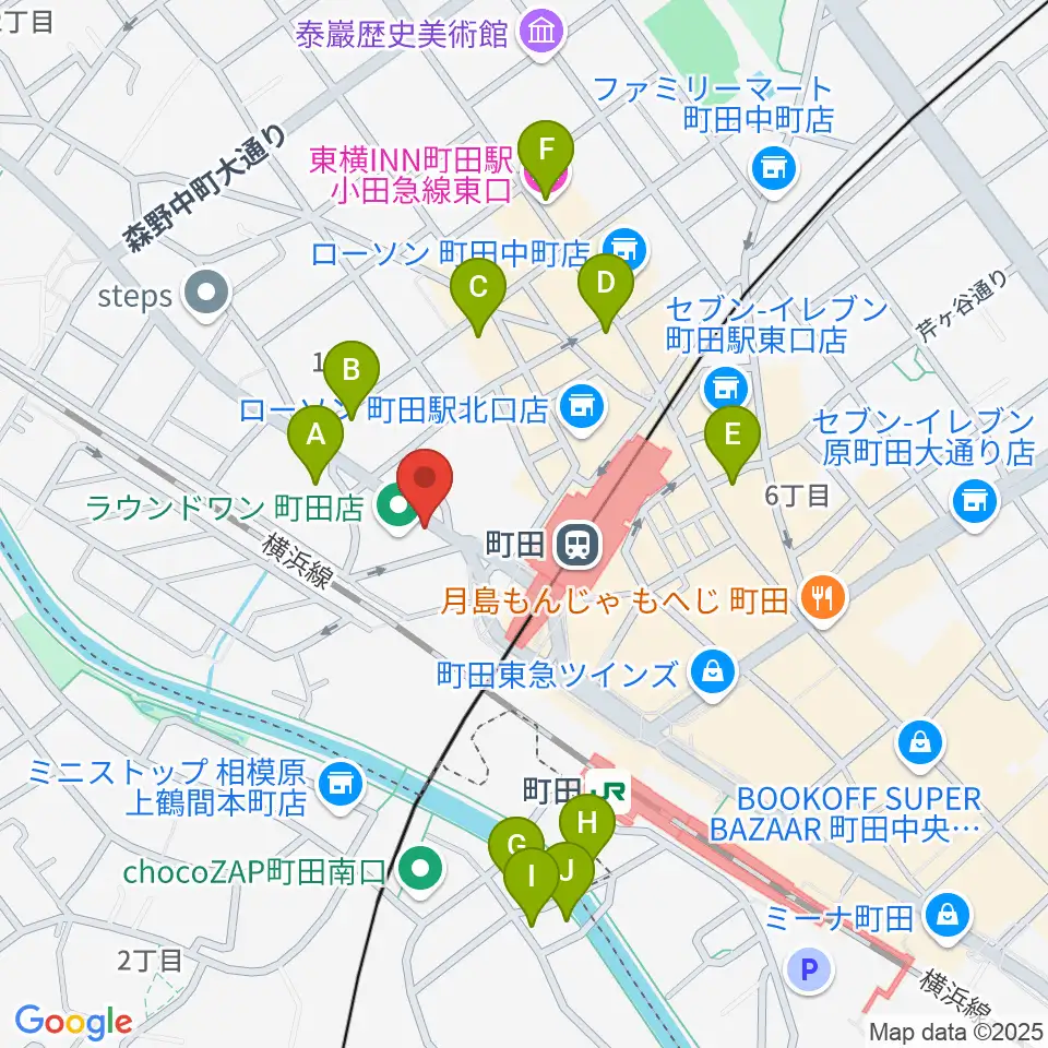 町田ニカズ周辺のホテル一覧地図