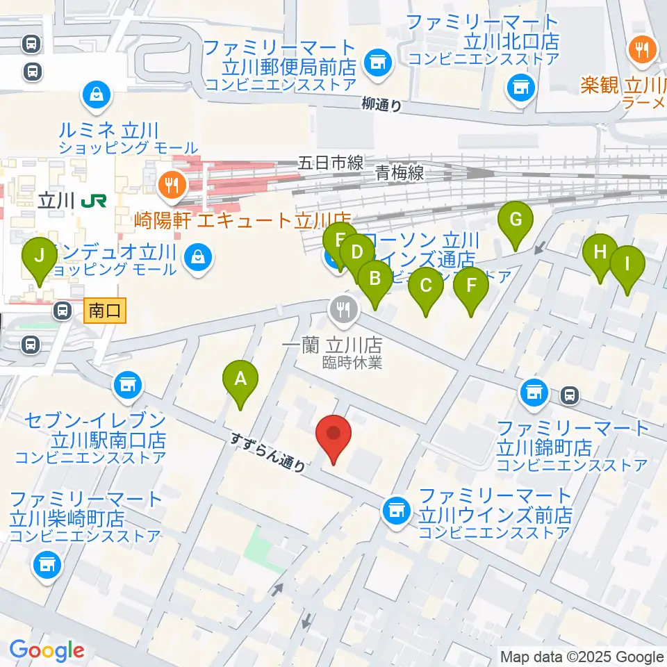 立川BABEL周辺のホテル一覧地図