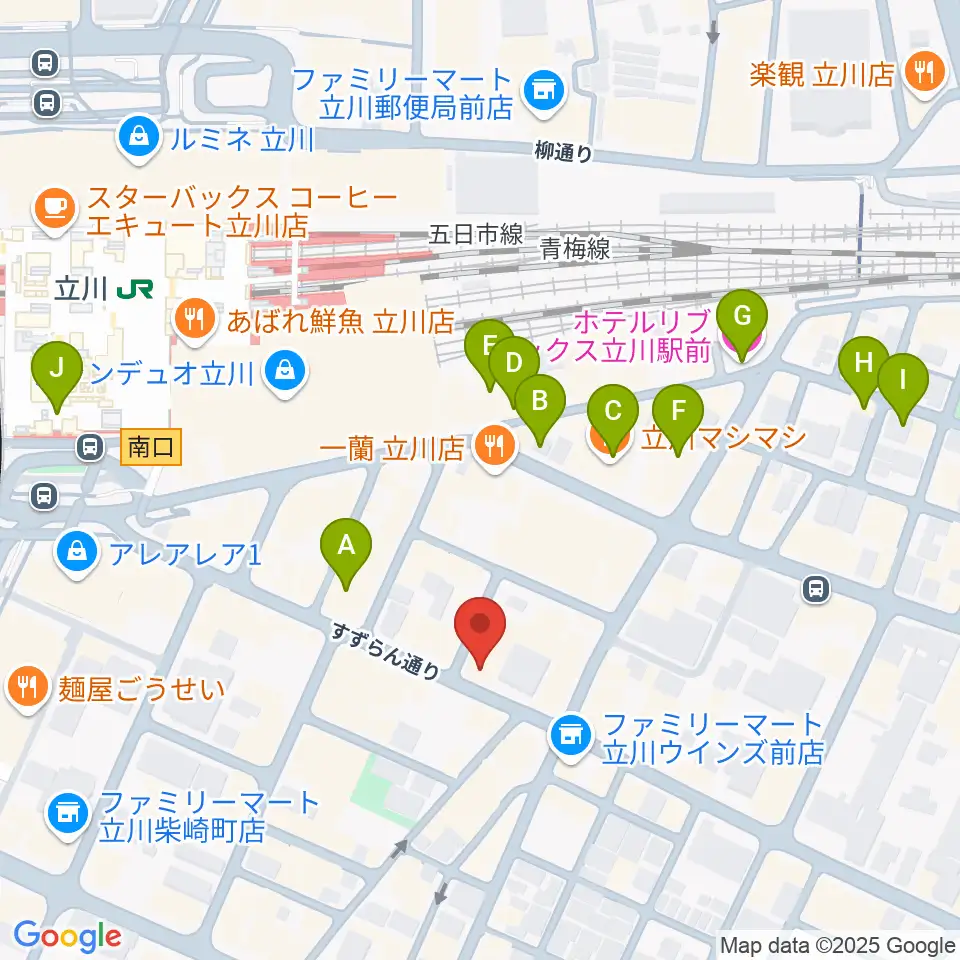 立川BABEL周辺のホテル一覧地図