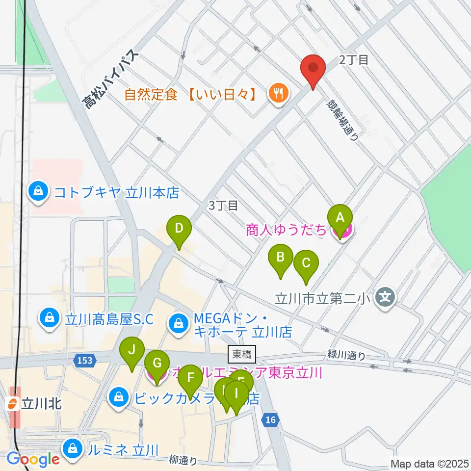 立川CRAZY JAM周辺のホテル一覧地図