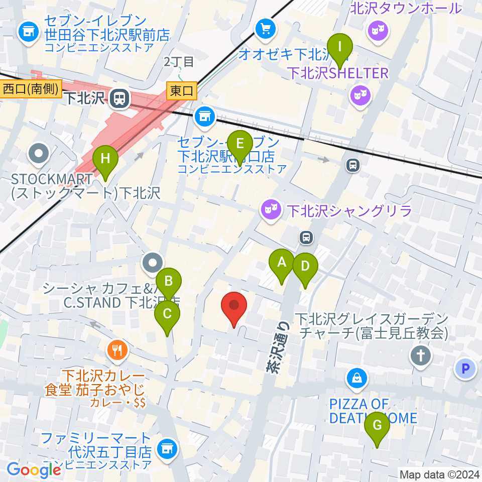 下北沢デイジーバー周辺のホテル一覧地図