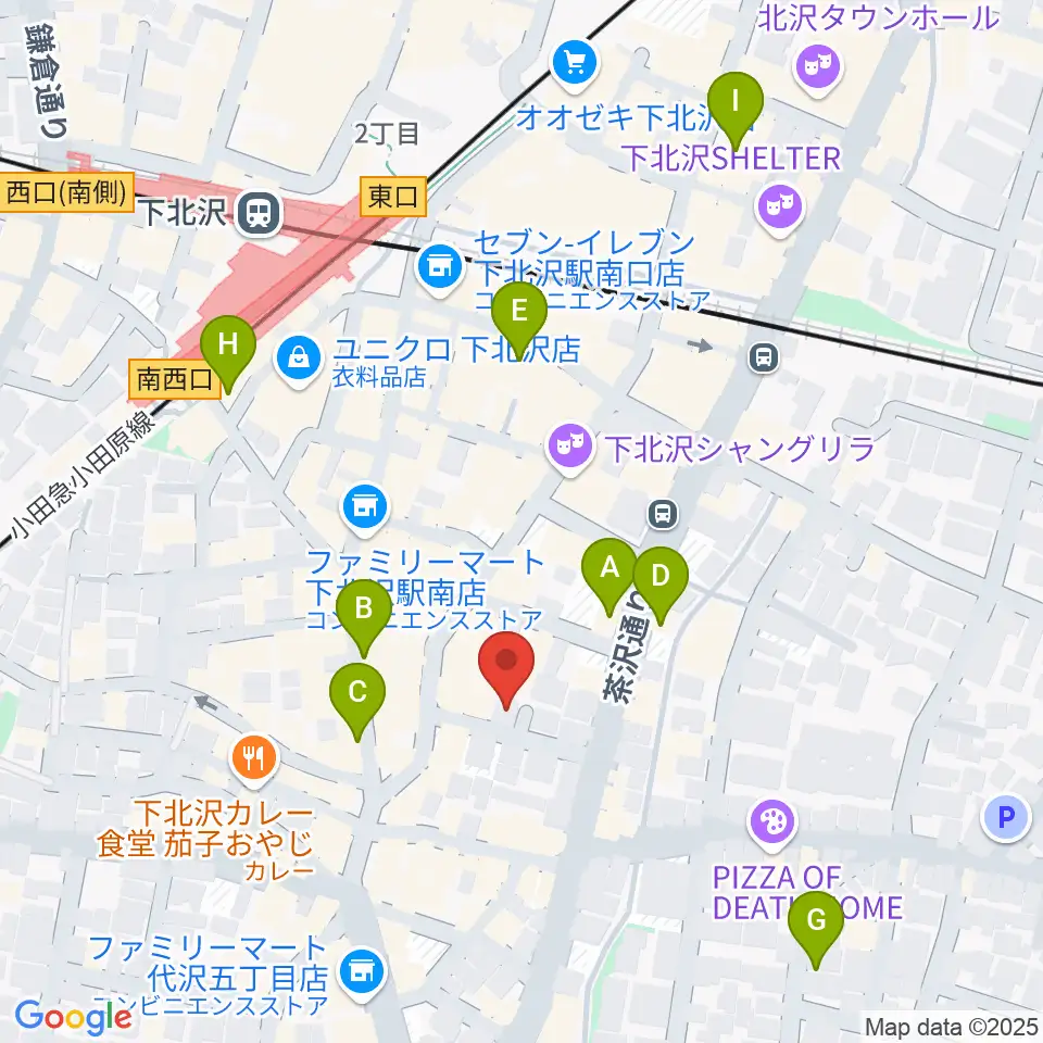 下北沢デイジーバー周辺のホテル一覧地図