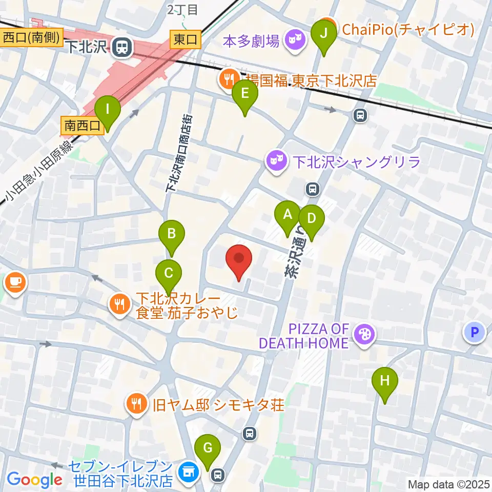 下北沢デイジーバー周辺のホテル一覧地図
