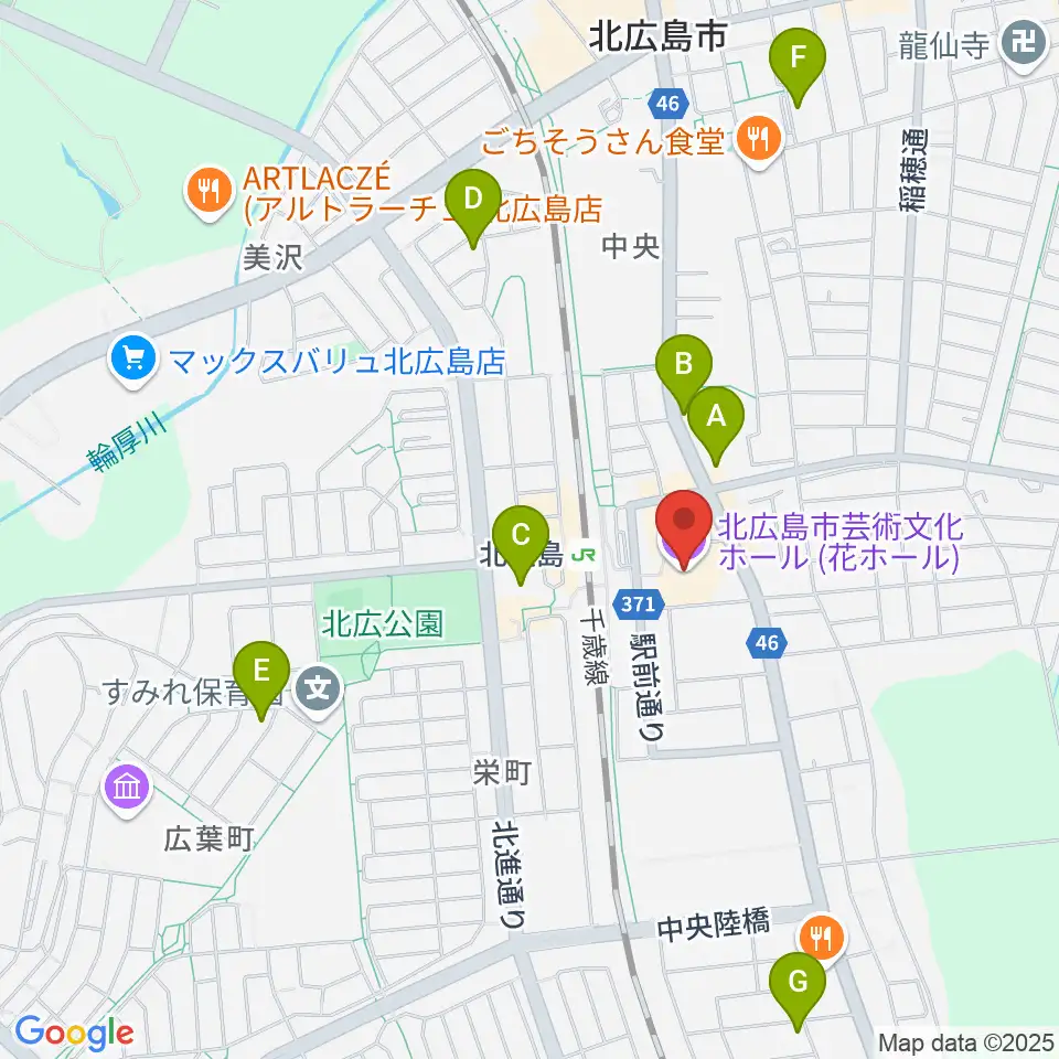 北広島市芸術文化ホール周辺のホテル一覧地図