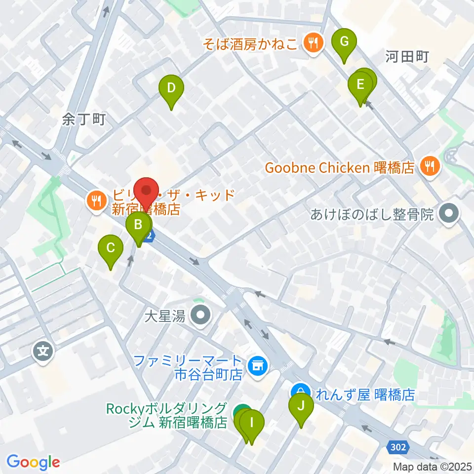 ミュージカルドッグスタジオ周辺のホテル一覧地図
