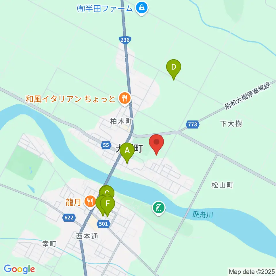大樹町生涯学習センター周辺のホテル一覧地図