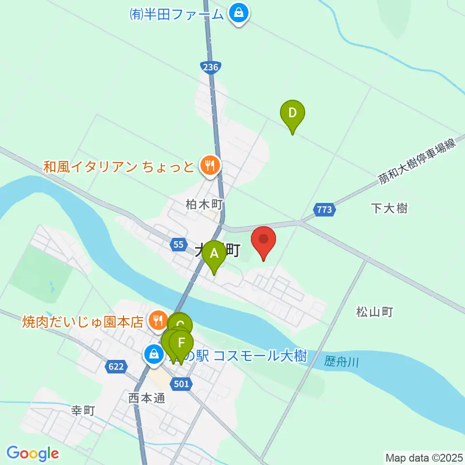 大樹町生涯学習センター周辺のホテル一覧地図
