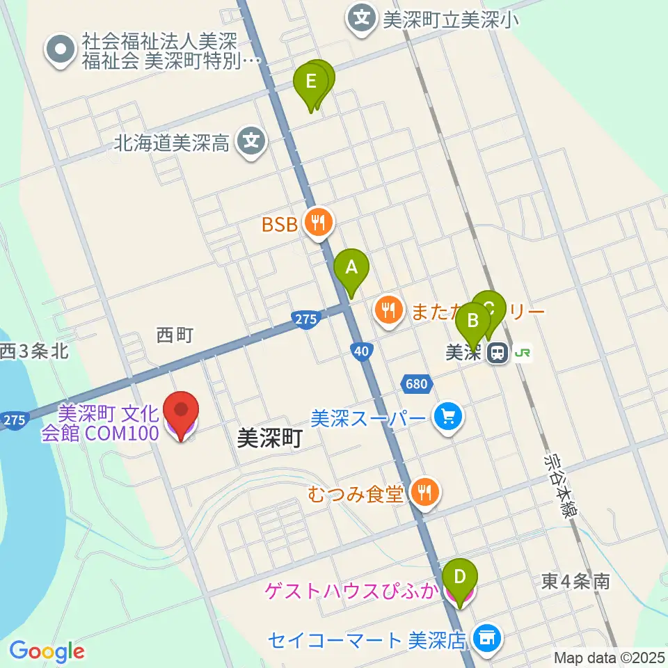 美深町文化会館COM100周辺のホテル一覧地図