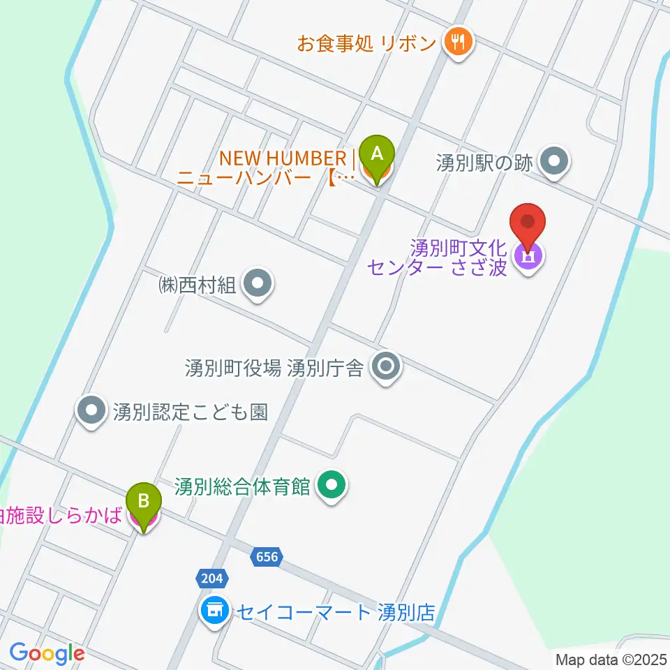 湧別町文化センターさざ波周辺のホテル一覧地図