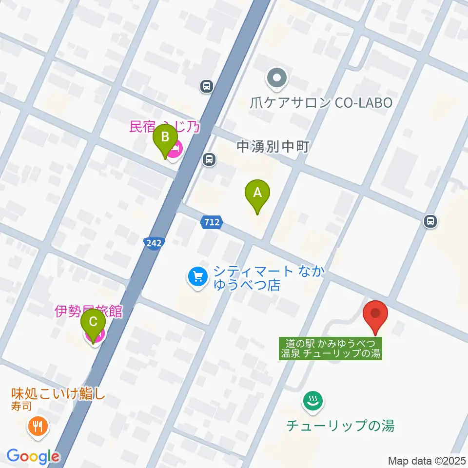 湧別町文化センターTOM周辺のホテル一覧地図