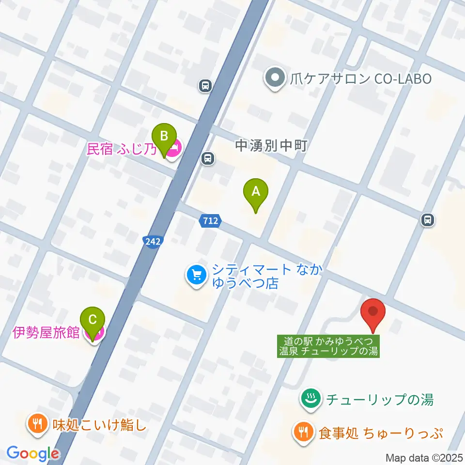 湧別町文化センターTOM周辺のホテル一覧地図