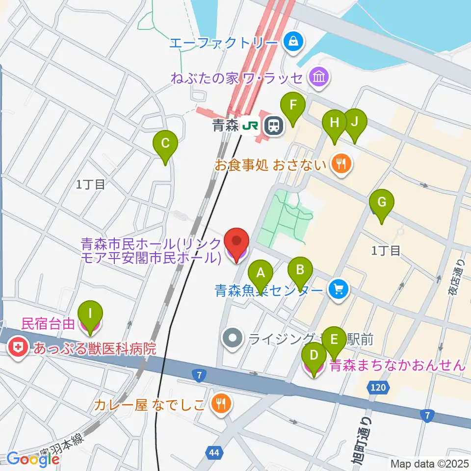 リンクモア平安閣市民ホール周辺のホテル一覧地図