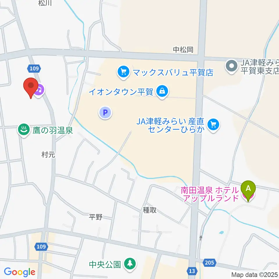平川市文化センター周辺のホテル一覧地図