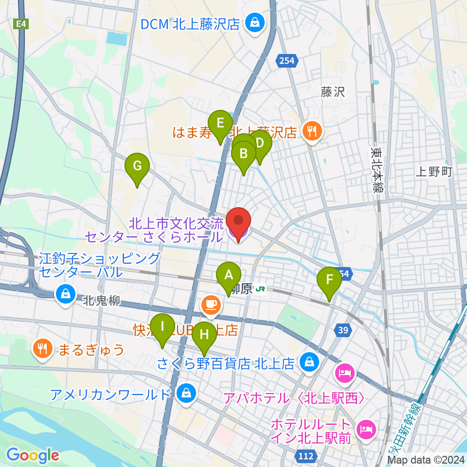 さくらホールfeat.ツガワ周辺のホテル一覧地図