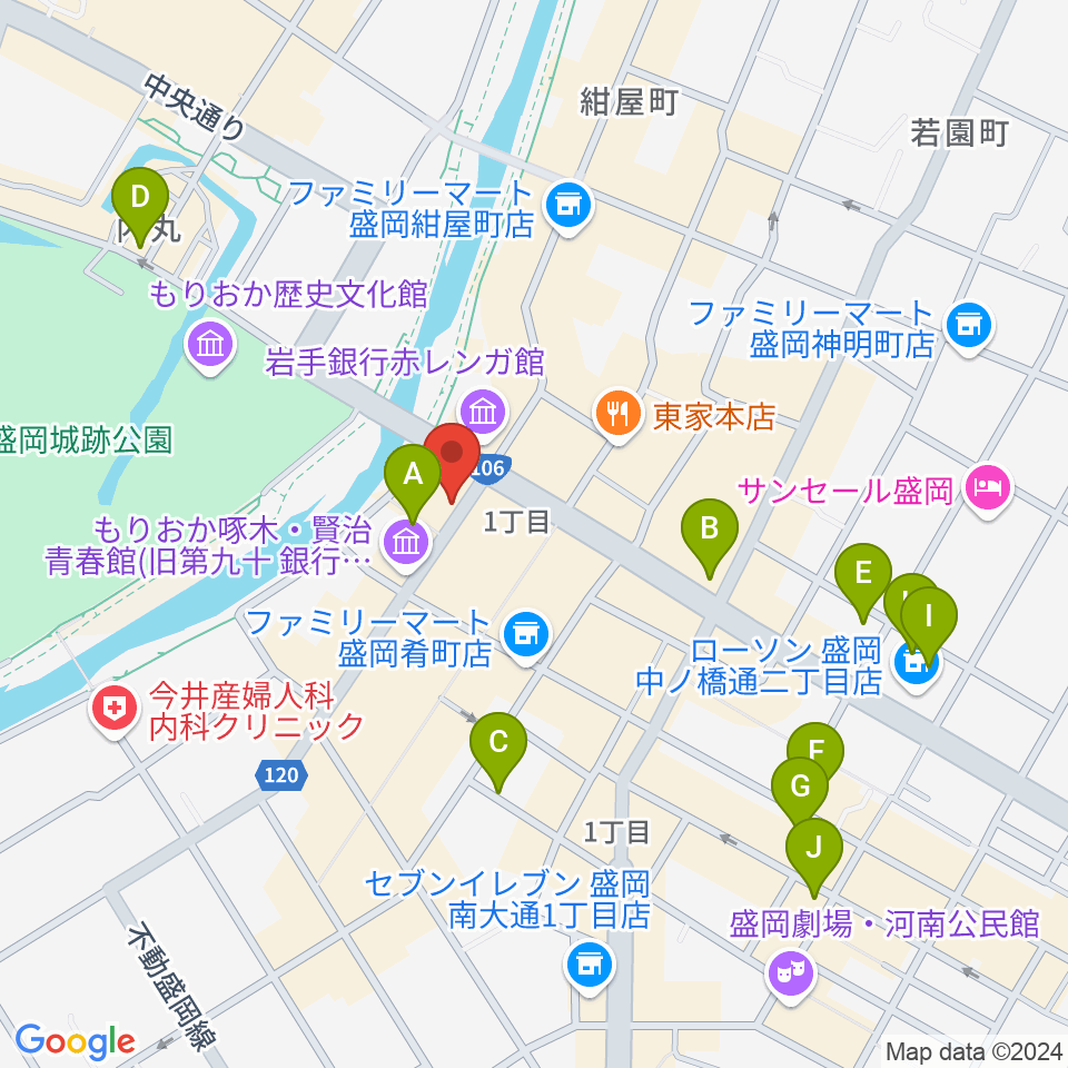 プラザおでって周辺のホテル一覧地図