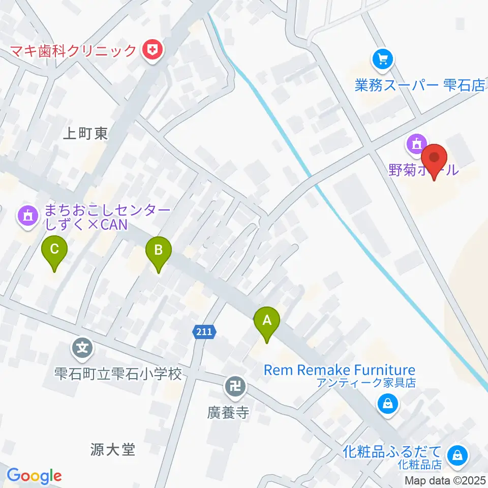 雫石町中央公民館 野菊ホール周辺のホテル一覧地図