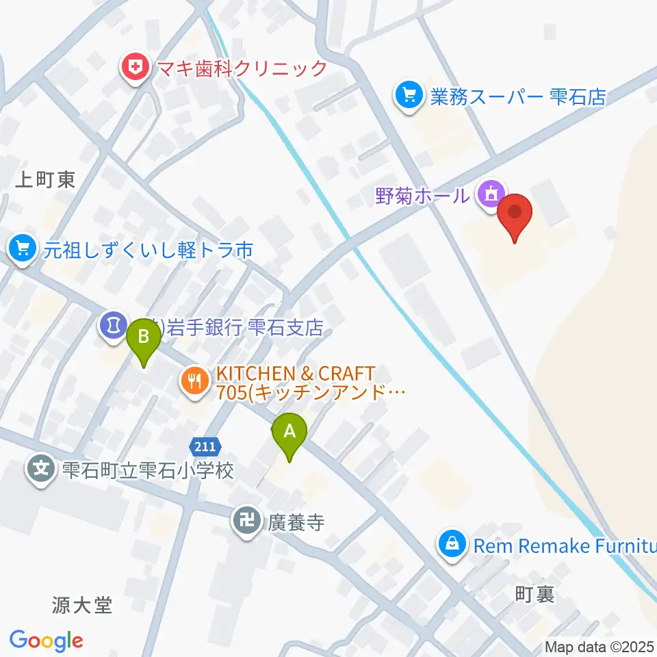 雫石町中央公民館 野菊ホール周辺のホテル一覧地図