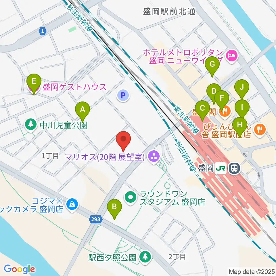 キオクシアアイーナ周辺のホテル一覧地図