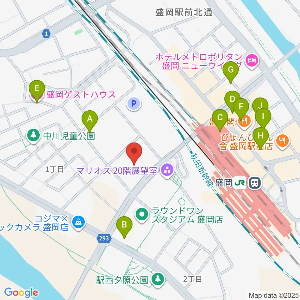 キオクシアアイーナ周辺のホテル一覧地図