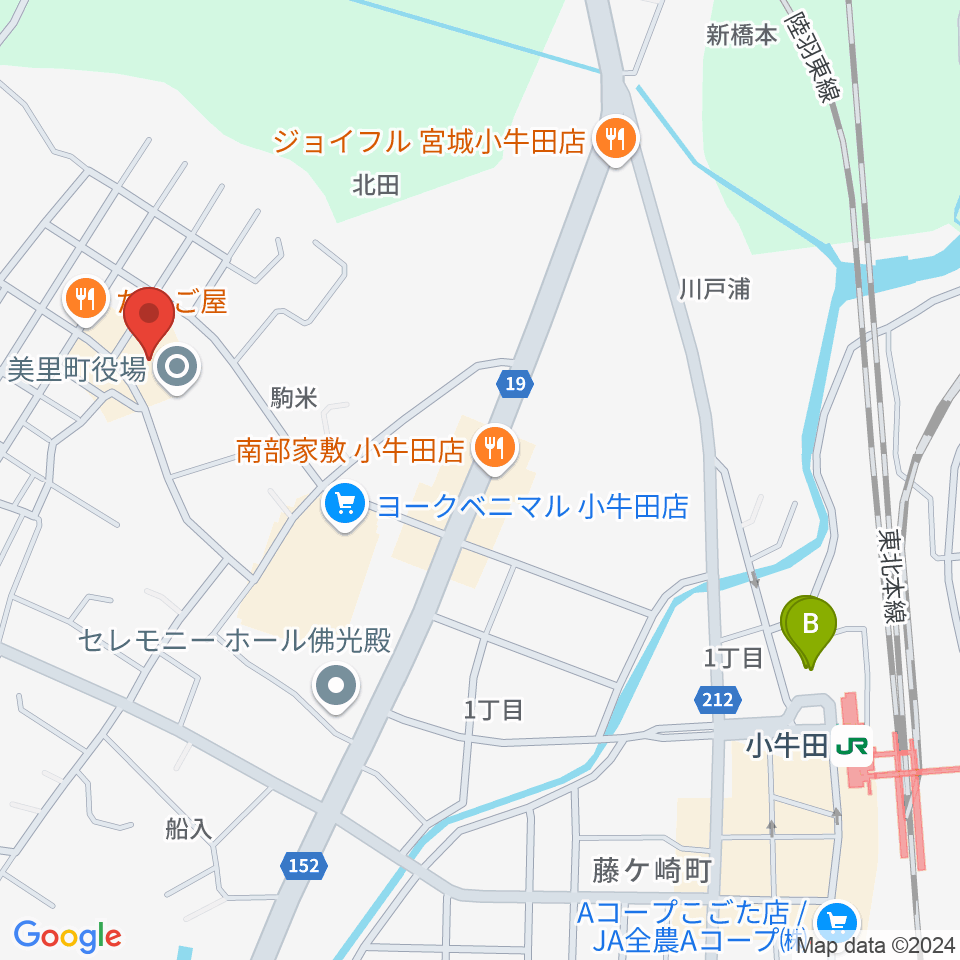 美里町文化会館周辺のホテル一覧地図