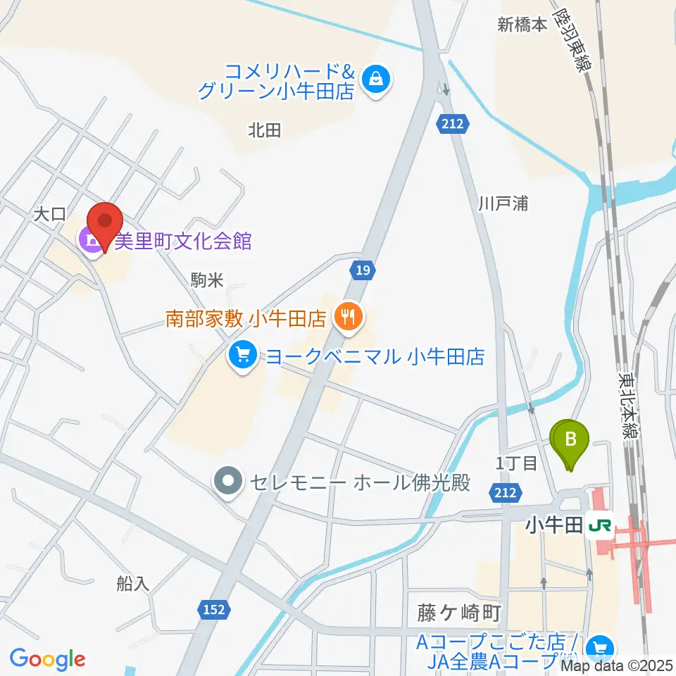 美里町文化会館周辺のホテル一覧地図