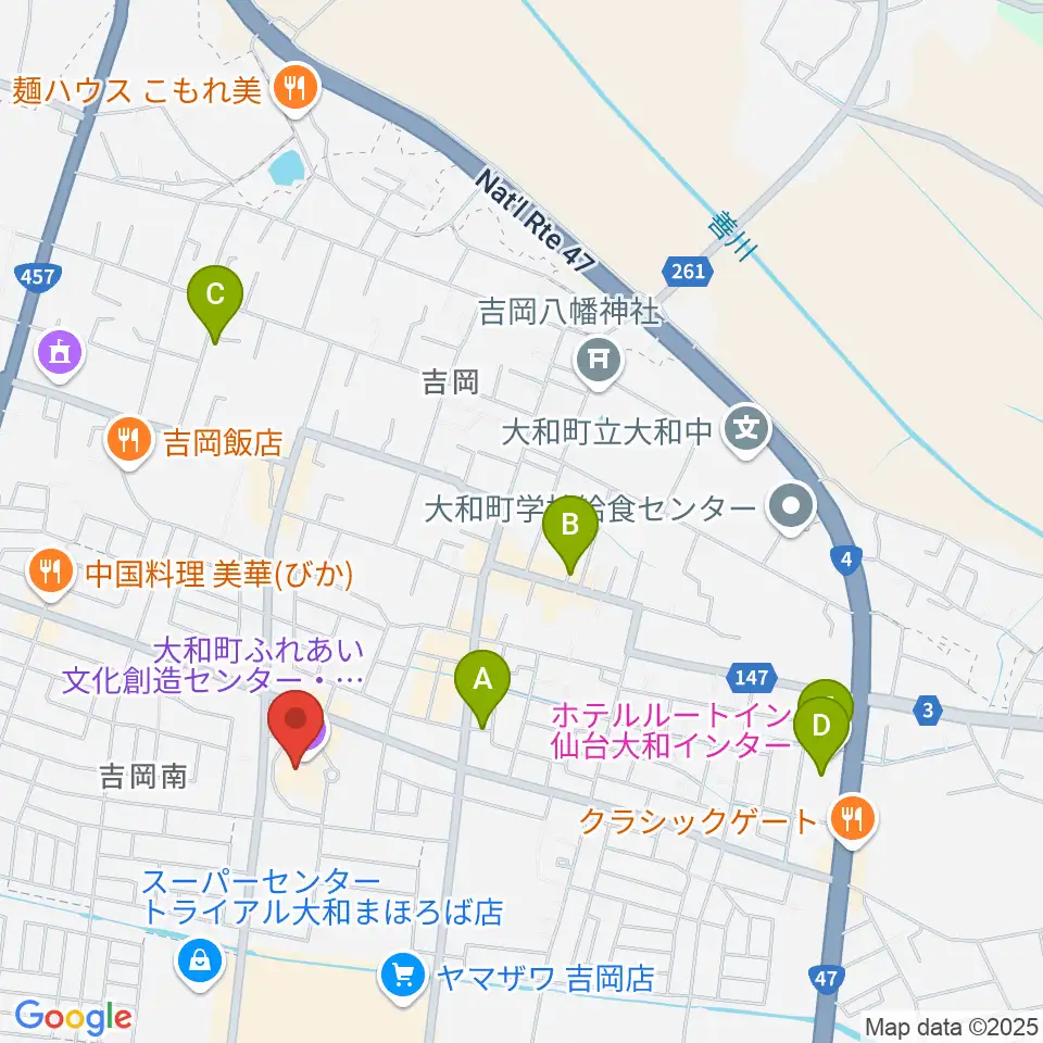 大和町ふれあい文化創造センターまほろばホール周辺のホテル一覧地図