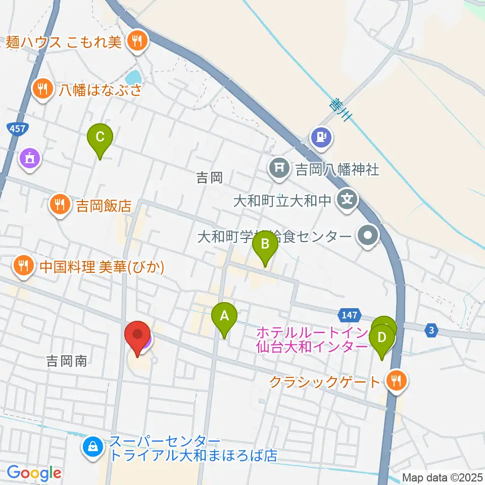 大和町ふれあい文化創造センターまほろばホール周辺のホテル一覧地図