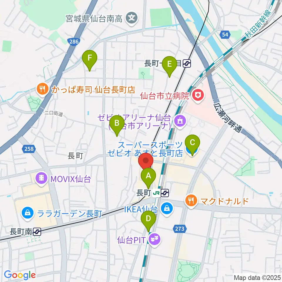 太白区文化センター 楽楽楽ホール周辺のホテル一覧地図