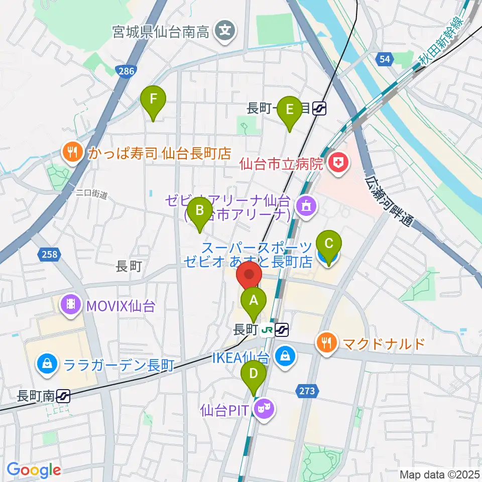 太白区文化センター 楽楽楽ホール周辺のホテル一覧地図