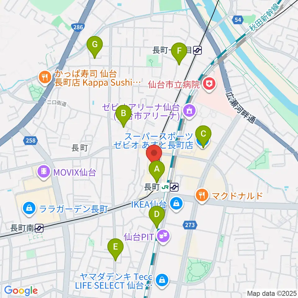 太白区文化センター 楽楽楽ホール周辺のホテル一覧地図