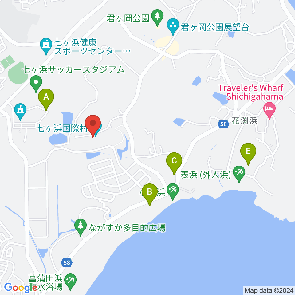 七ヶ浜国際村 国際村ホール周辺のホテル一覧地図