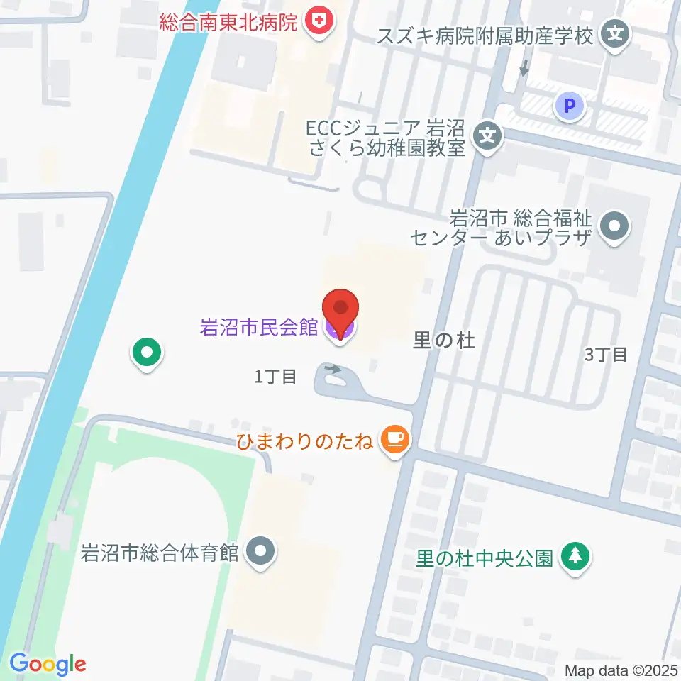 岩沼市民会館周辺のホテル一覧地図