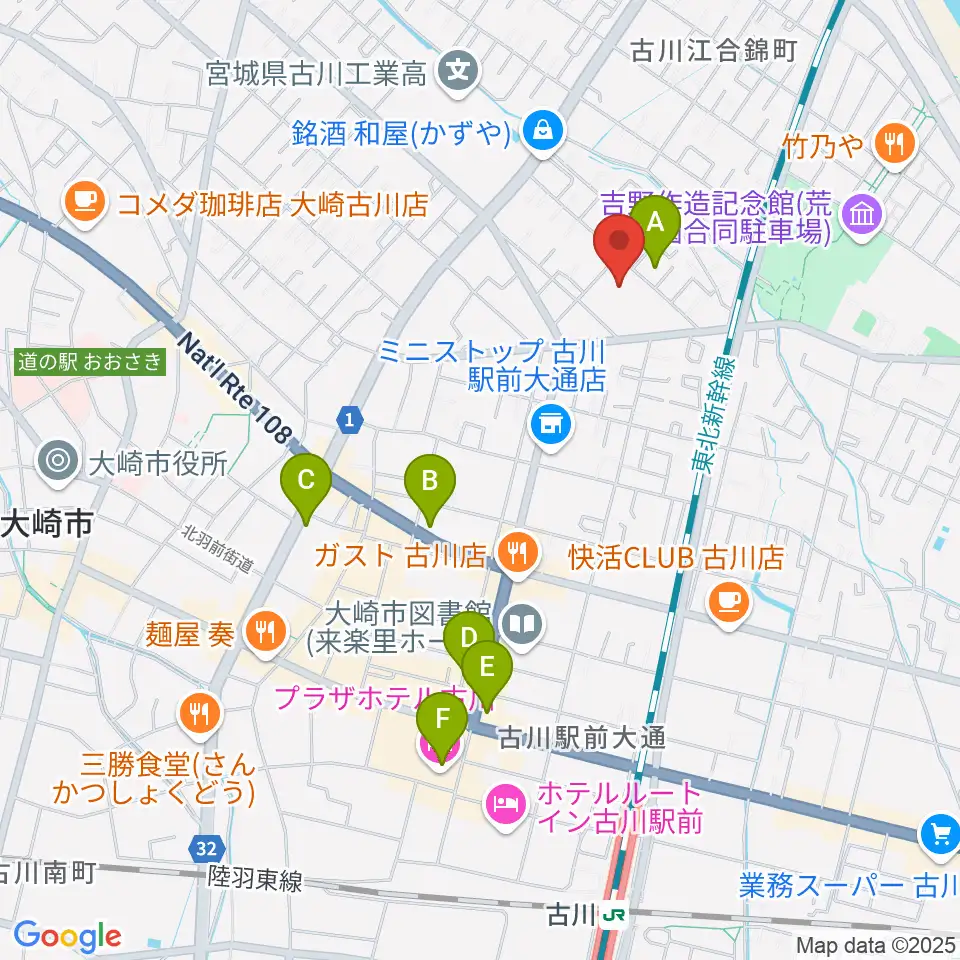 村田工務所 パタ崎さんHall おおさき周辺のホテル一覧地図