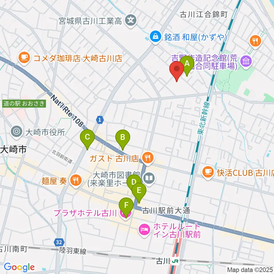 村田工務所 パタ崎さんHall おおさき周辺のホテル一覧地図