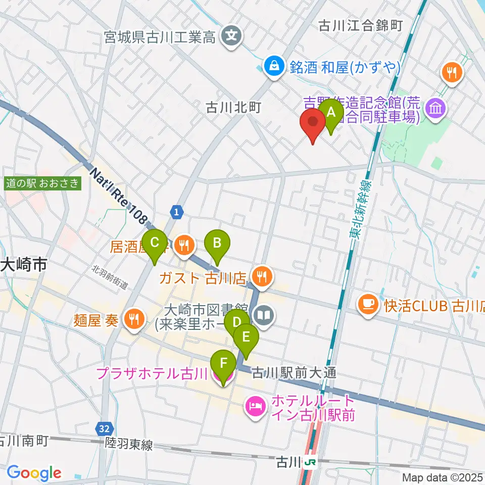村田工務所 パタ崎さんHall おおさき周辺のホテル一覧地図