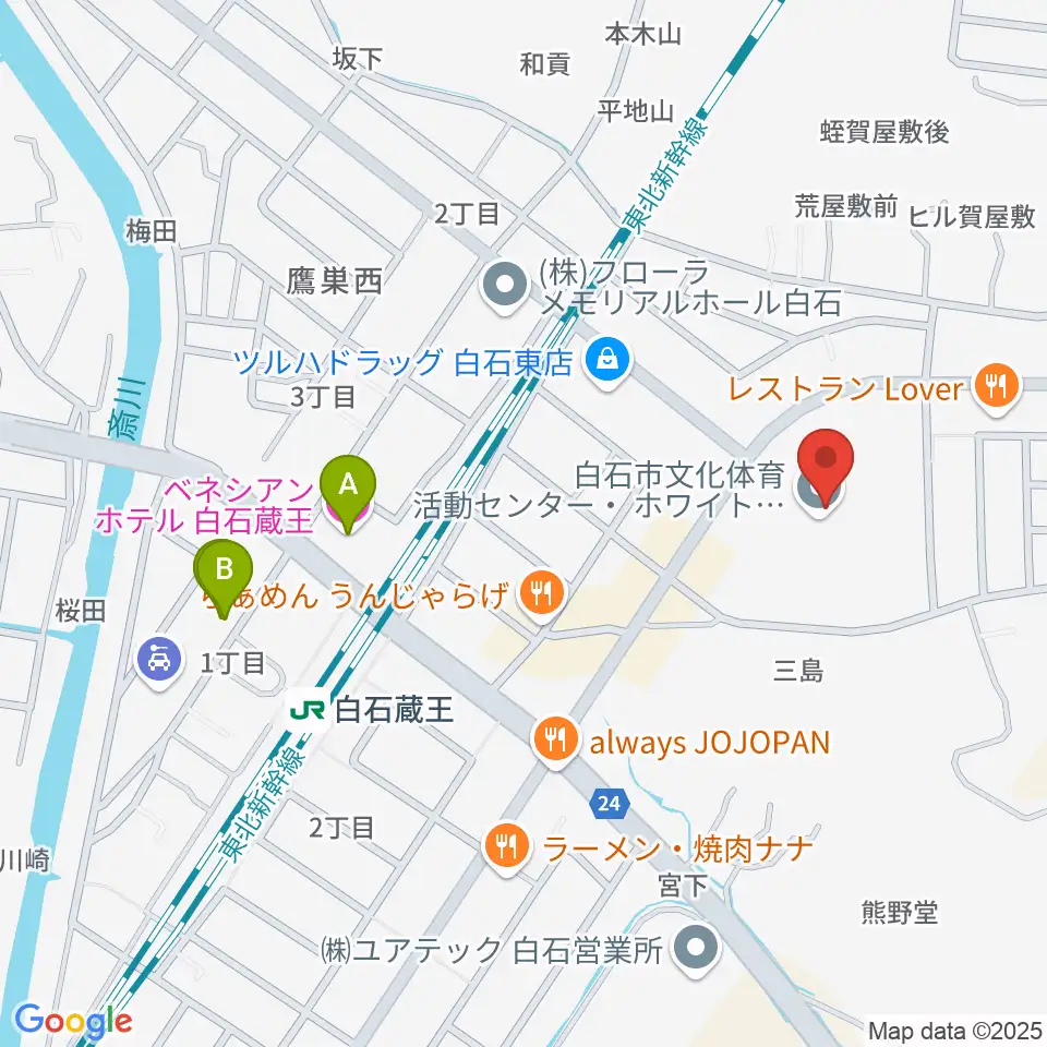 ホワイトキューブ周辺のホテル一覧地図