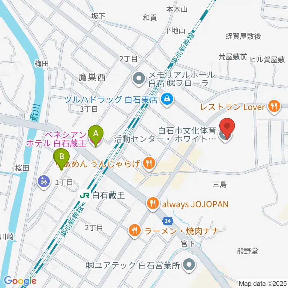ホワイトキューブ周辺のホテル一覧地図
