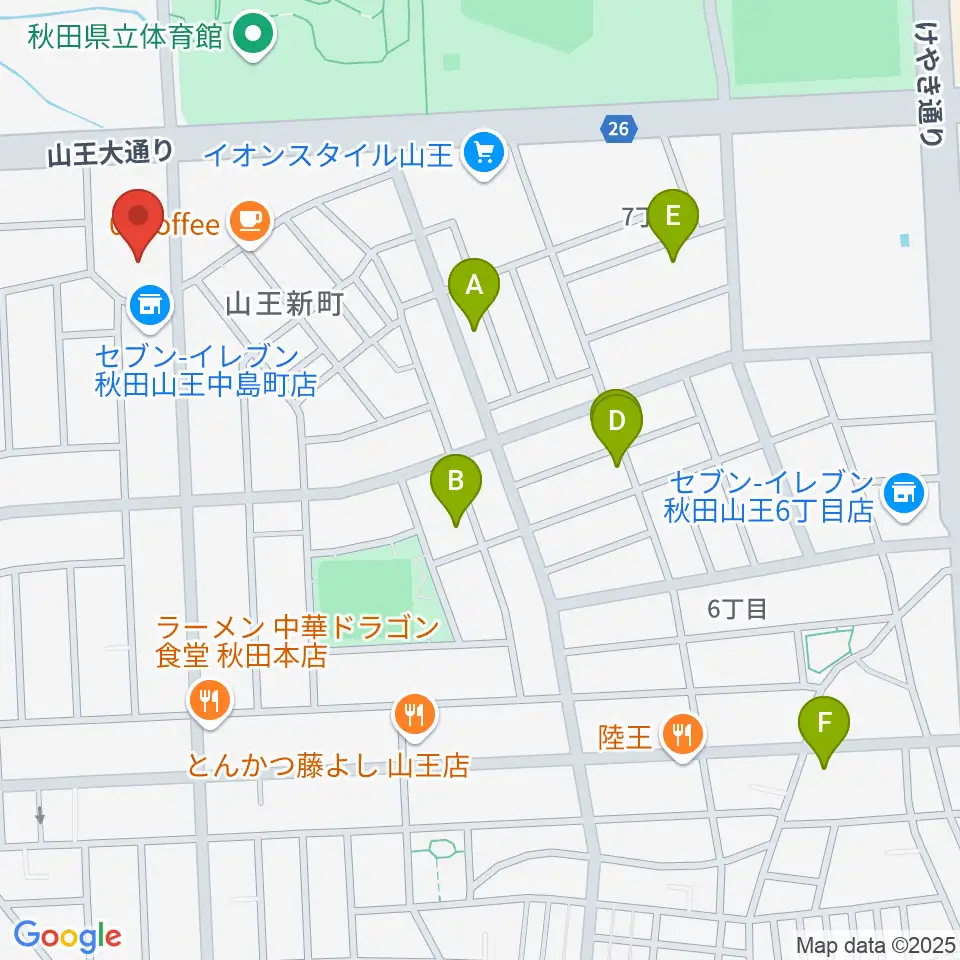 秋田県児童会館周辺のホテル一覧地図