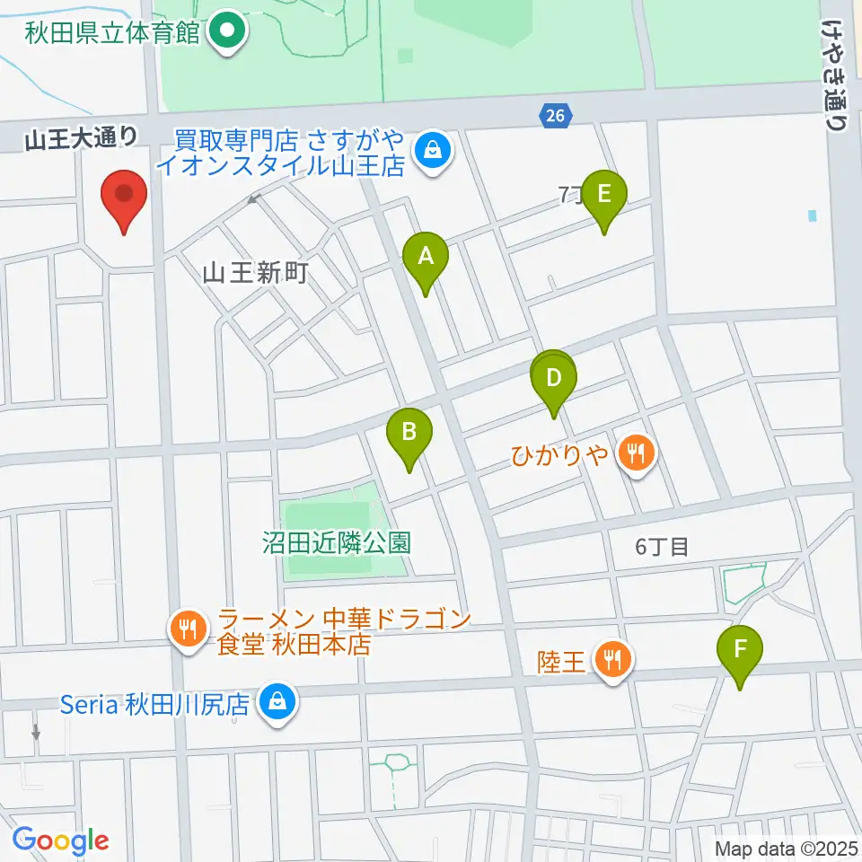 秋田県児童会館周辺のホテル一覧地図