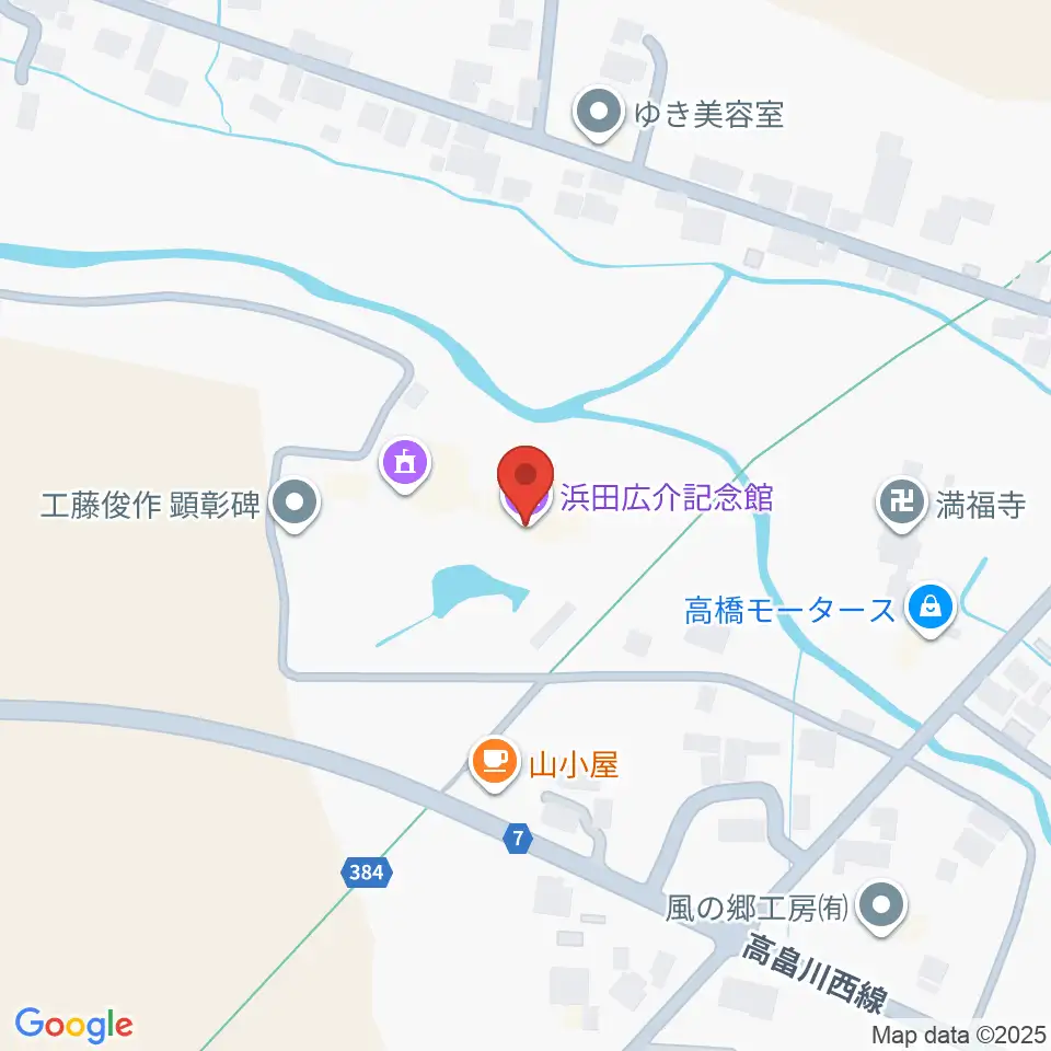 浜田広介記念館周辺のホテル一覧地図