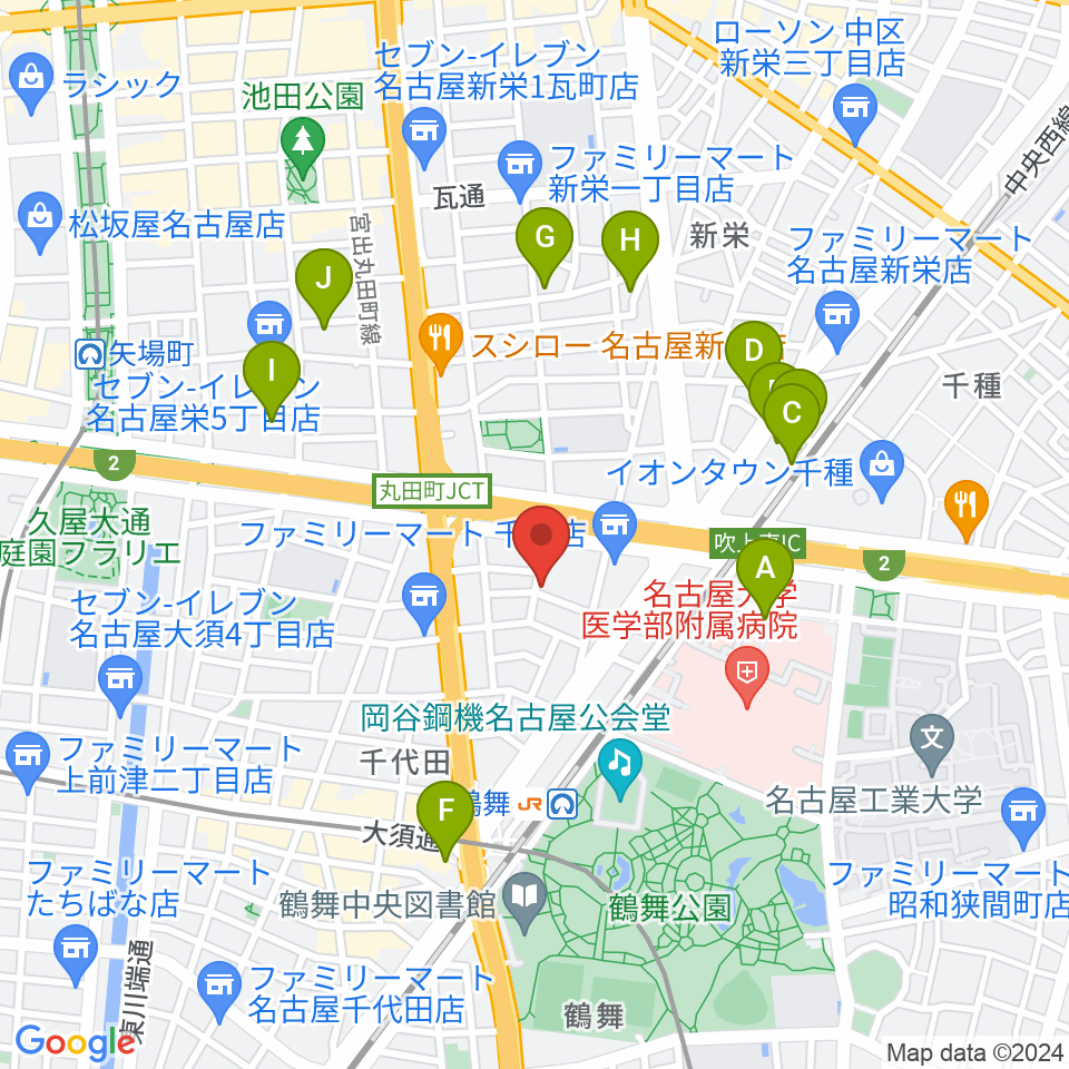 名鶴ダンスカンパニー周辺のホテル一覧地図