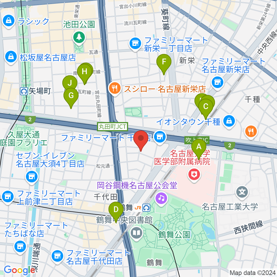 名鶴ダンスカンパニー周辺のホテル一覧地図