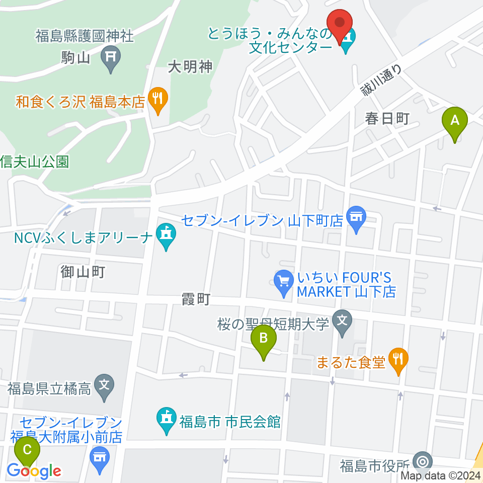 とうほう・みんなの文化センター周辺のホテル一覧地図