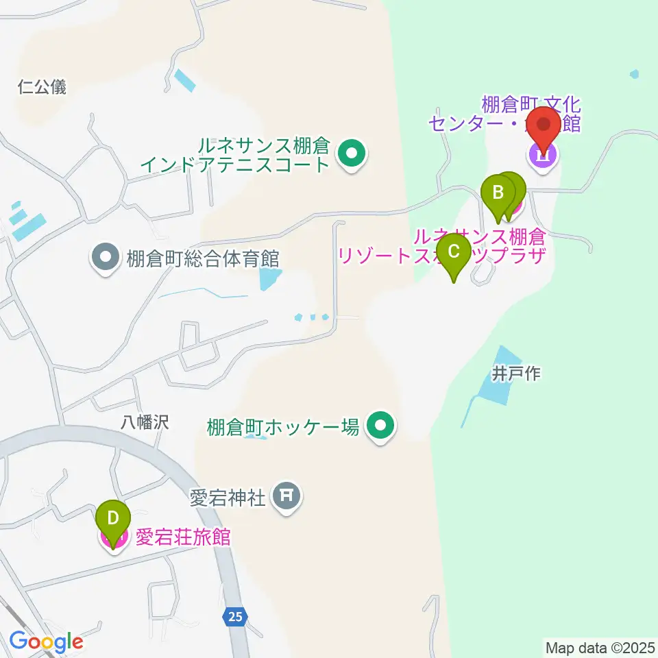 棚倉町文化センター 倉美館周辺のホテル一覧地図